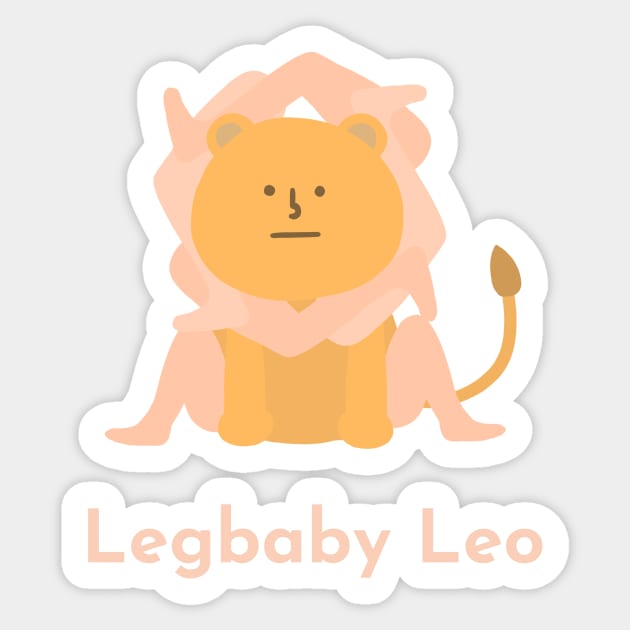 Legbaby Leo | Zodiac | Cute | Funny | Weird | Gift | Minimalist | Star Sign | Astrology | Sticker by WiseCat